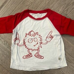 Stella McCartney Kids Red and White Monster Tee